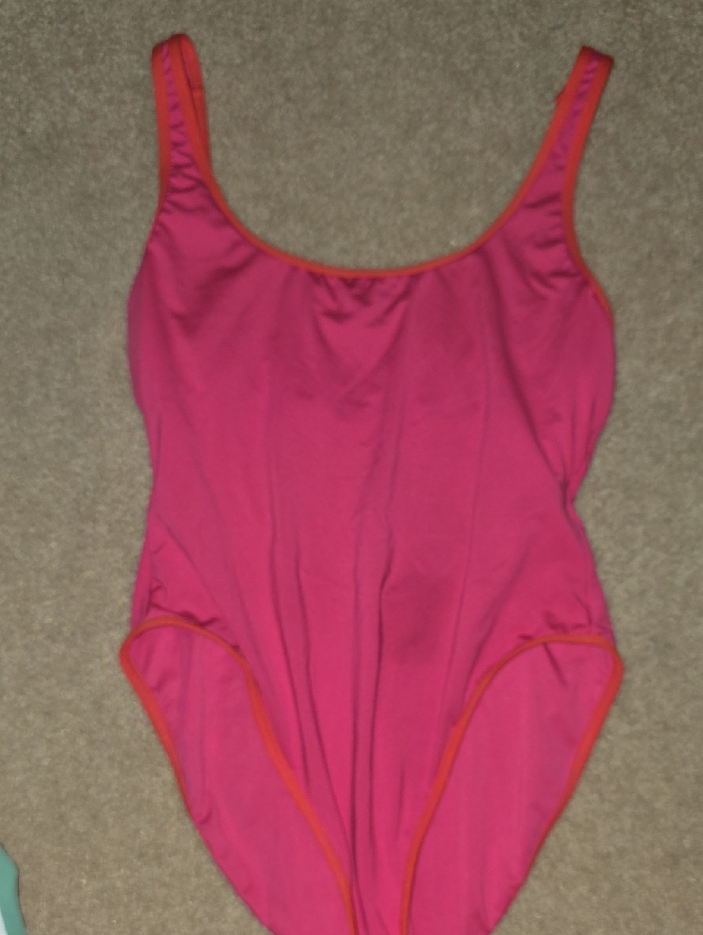 Michael Kors Pink One-Piece Swimsuit with Orange Trim